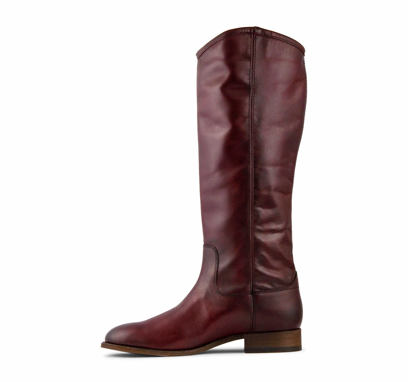 Footbed Frye Melissa Button 2 Tall Women's Boot in Wine