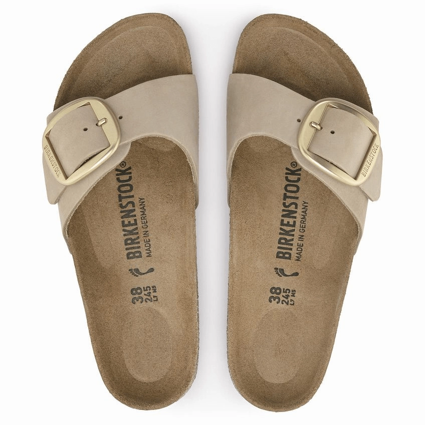 Sole Traction Vacation Flip-flops Madrid Big Buckle | Nubuck | Sandcastle