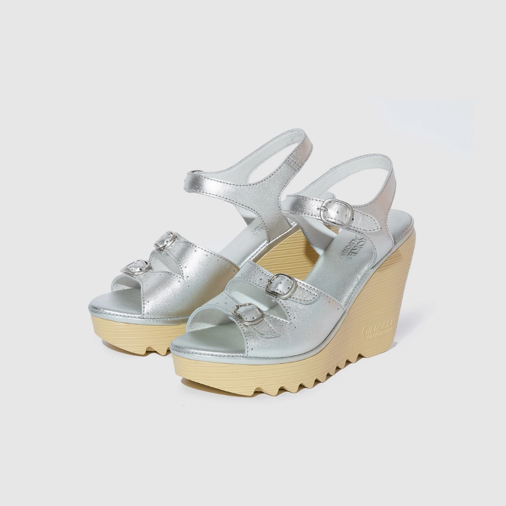 Stevie High Beep Silver High-Performance Sandals