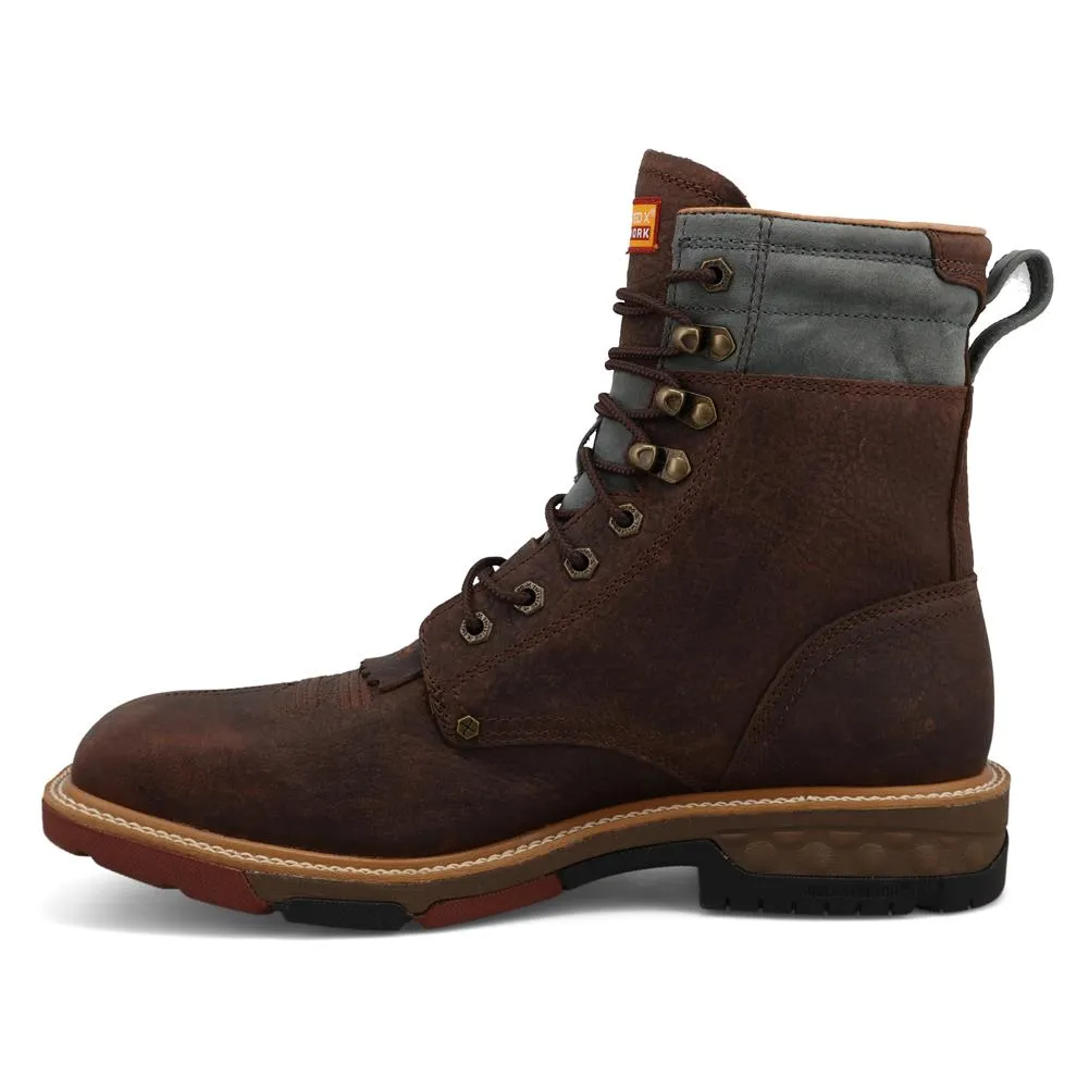 Twisted X Men's 8" Cell Stretch Alloy Toe Waterproof Lace Up Work Boot MXALW02 Fall Ready