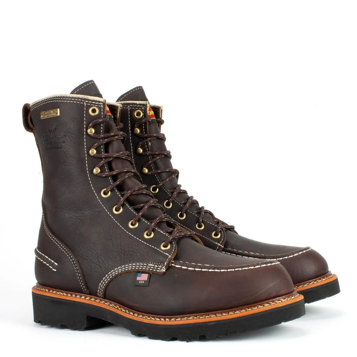 Sleek Finish Padded Liner Thorogood Men's Briar Pitstop Flyway 8 Waterproof Lace Up Work Boots 814-4141