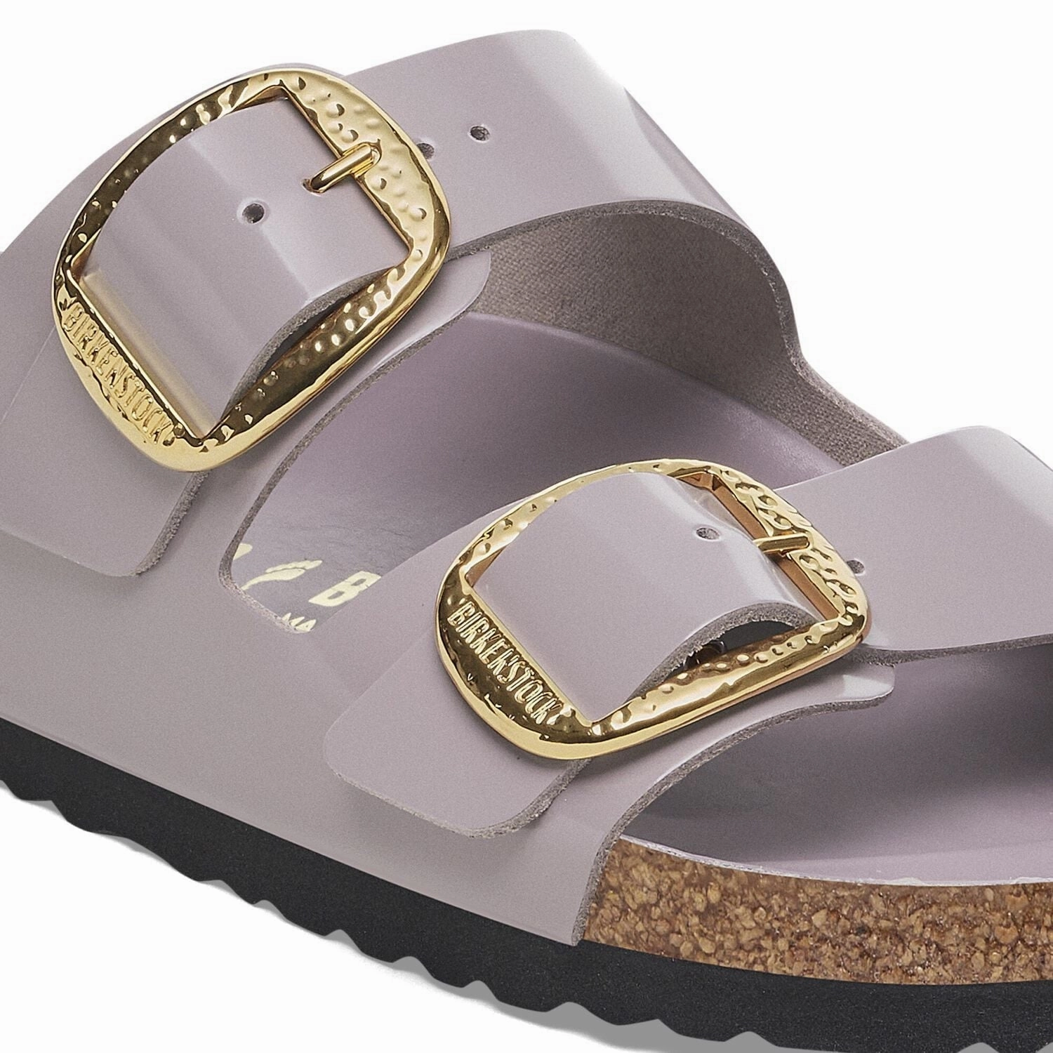 Arizona Hammered Big Buckle | High-Shine Patent Leather | Faded Purple Long Walk