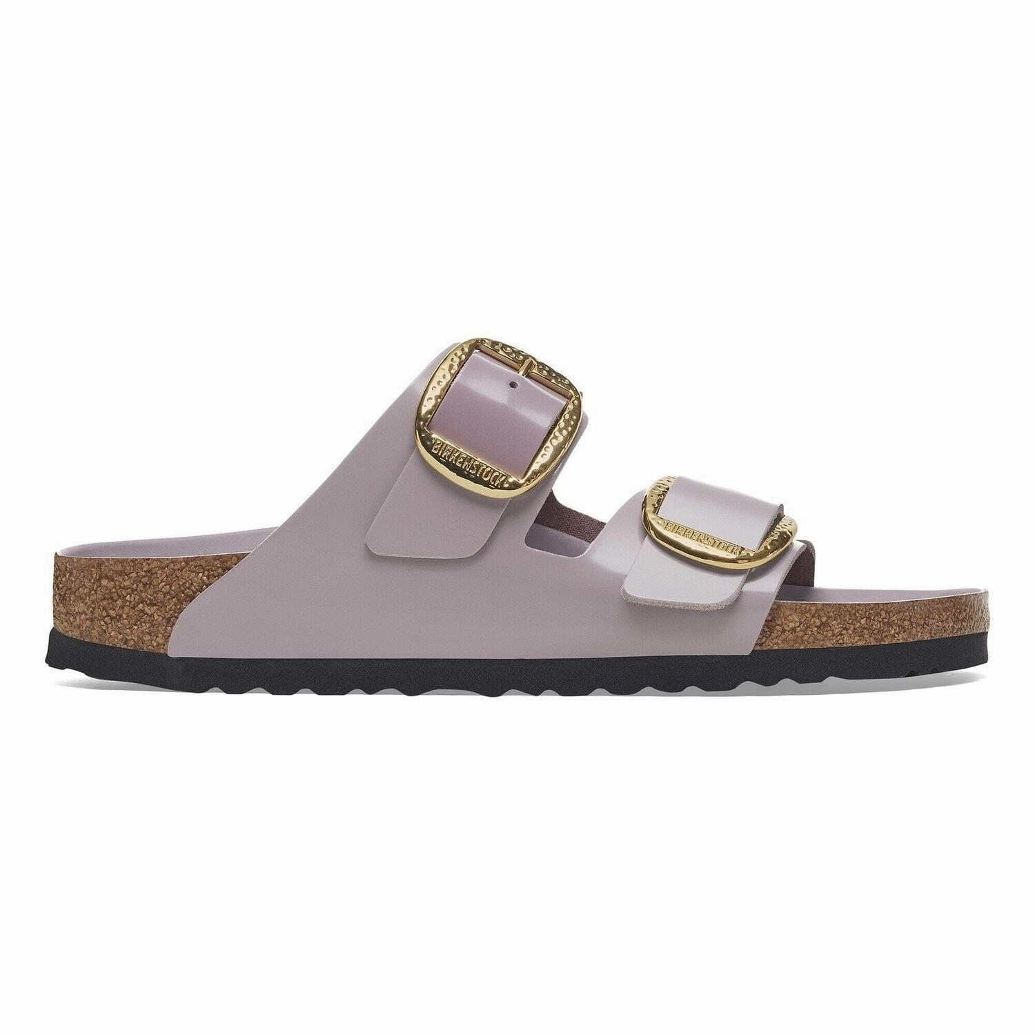 Sole Soft Beauty Walk Arizona Hammered Big Buckle | High-Shine Patent Leather | Faded Purple