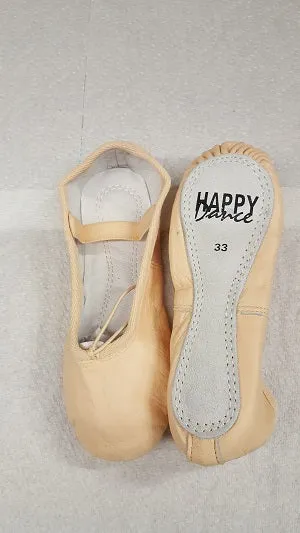 Hot Mood Stone Gray Juliana -- Leather Full Sole Ballet -- Salmon Pink