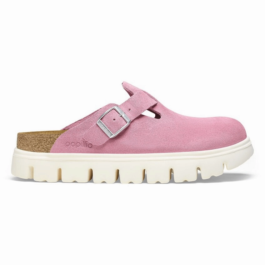 Chilly Weather Cold Ready Look Boston Chunky | Suede | Candy Pink