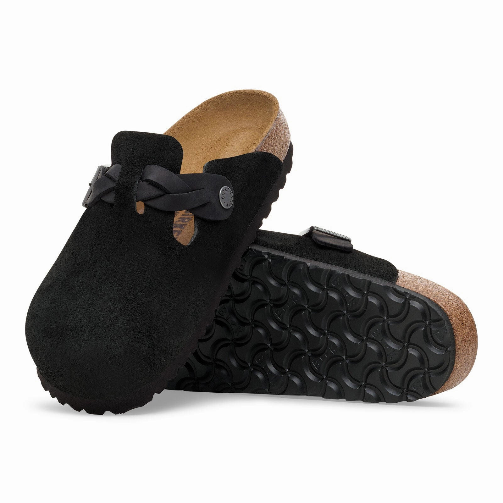 Boston Braid | Suede | Black - Clog - Birkenstock