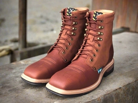 Twisted X Mens 8 Waterproof Steel Toe Western Work Square Toe Lace Up Boot MLCSLW1 All Season Rock Star