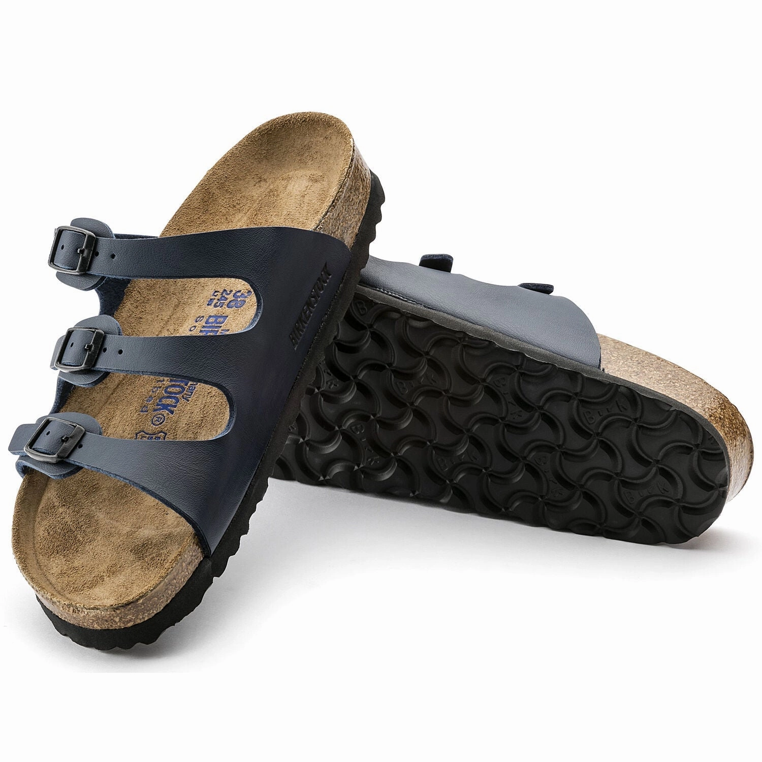 Florida | Soft Footbed | Birko-Flor | Blue Comfortable Support hook and loop closure