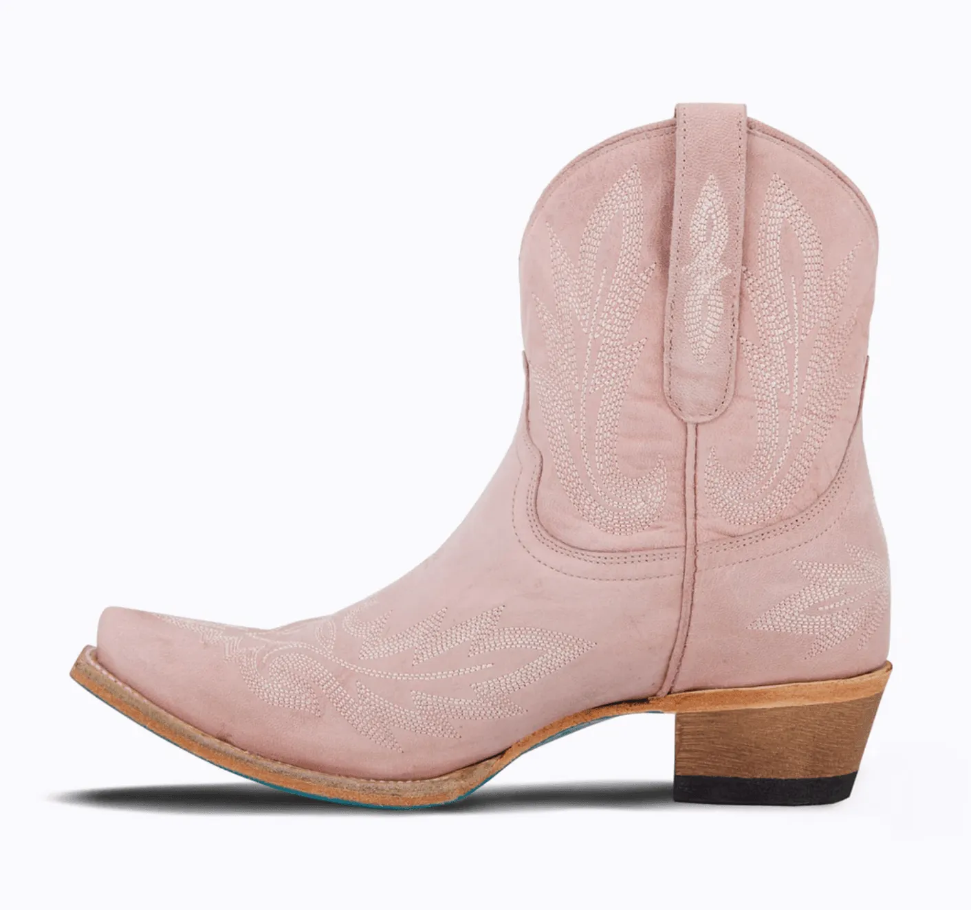 Lane Boots Womens Lexington Blush Pink Cowgirl Bootie Short Boots LB0493N Removable Classic Appearance