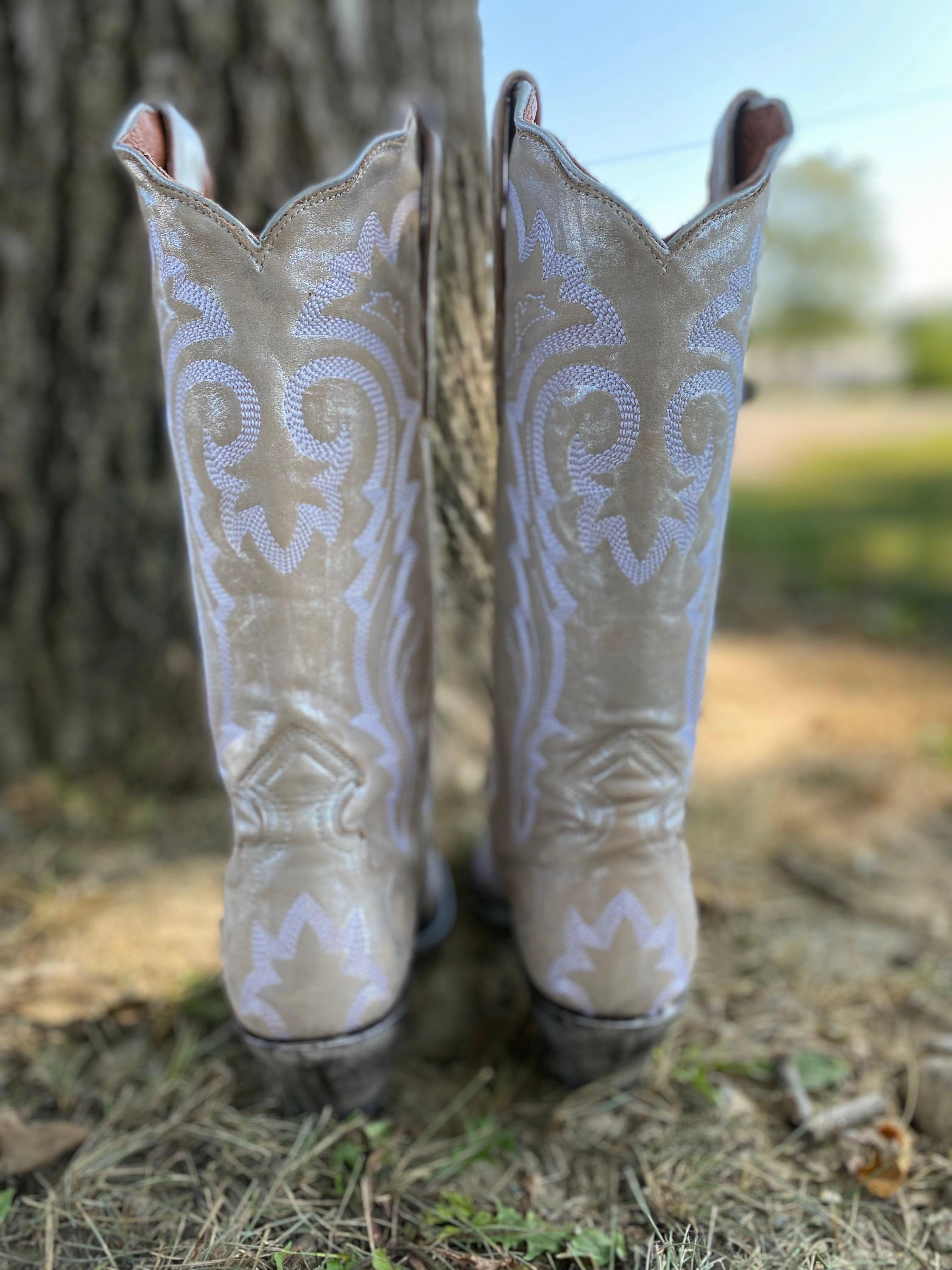 Dan Post Women's Off White & Silver Frost Bite Snip Toe Cowgirl Boots DP4303 Extreme Cold
