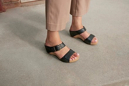 Heel Freedom Tanya | Milled Burnished | Black