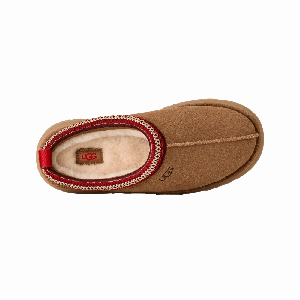 Tazz II | Women | Suede/Sheepskin | Chestnut Flexible Outsole Foot Support
