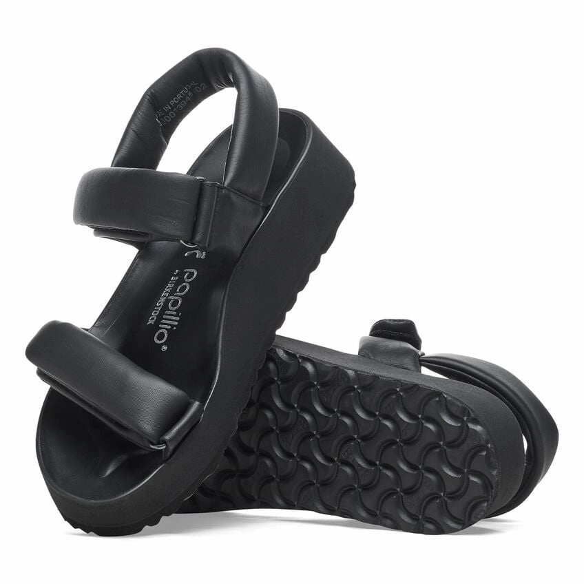 Theda | Leather | Black ergonomic Comfort Shank