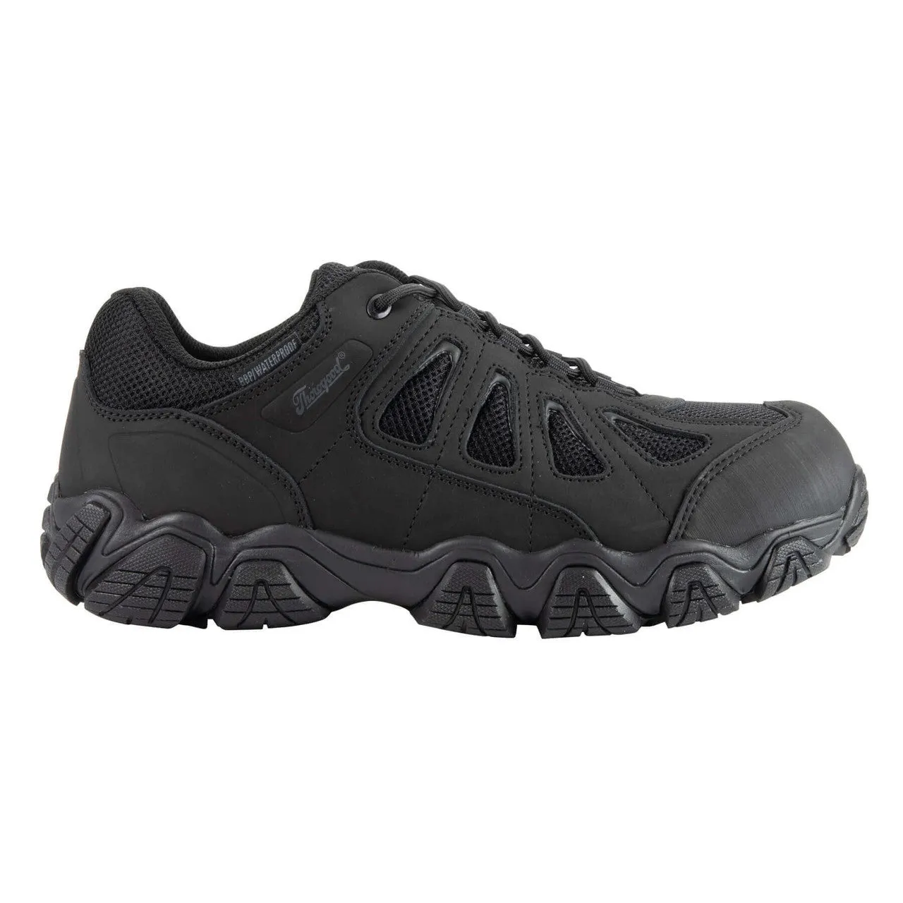 Thorogood Crosstrex Black Leather/Mesh BBP Waterproof Oxford Hiker Work Shoes 834-6293 Sporty Design