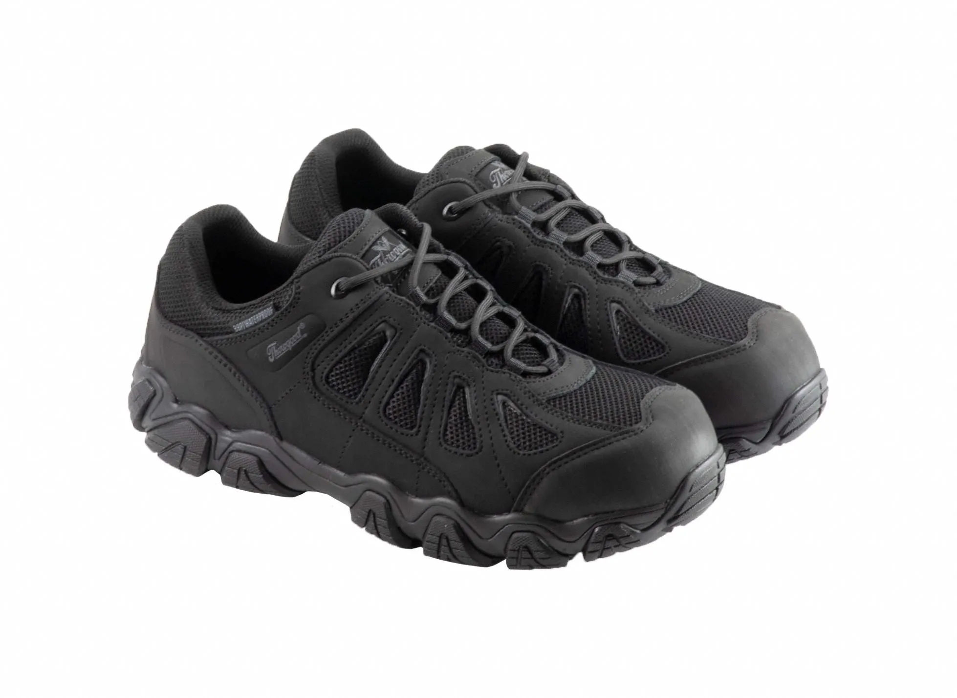 Comfort Padding Thorogood Crosstrex Black Leather/Mesh BBP Waterproof Oxford Hiker Work Shoes 834-6293