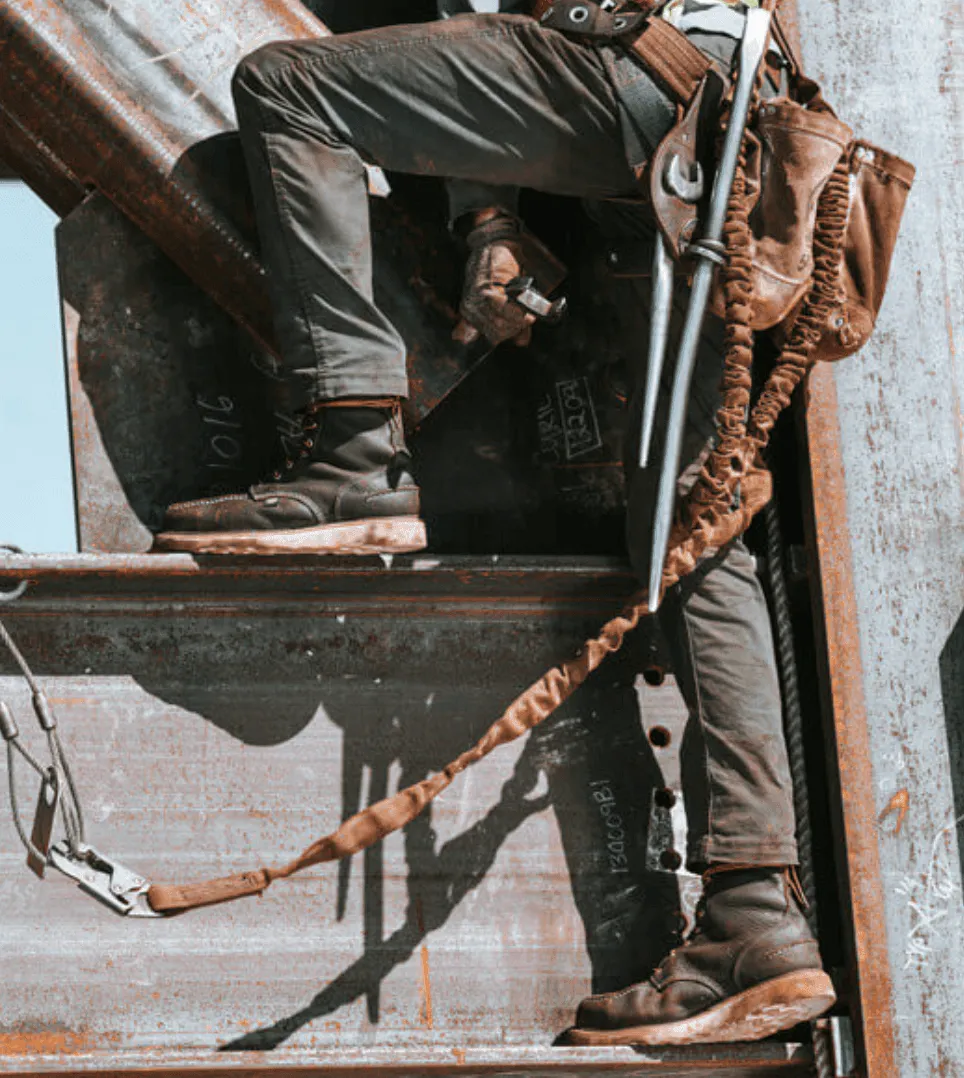 Thorogood Mens 8" Briar Pitstop Leather Waterproof Lace Up Wedge Sole Work Boots 814-3800 Cushioned heel