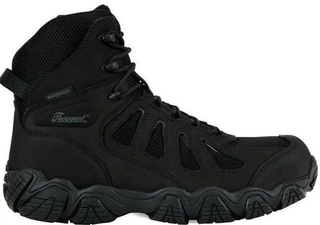 Middle-Aged Man Premium Quality Thorogood Men's Black Crosstrex Series Composite Toe Side Zip BBP Waterproof 6" Hiking Boots 804-6290