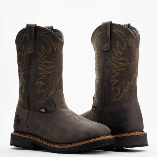 Thorogood Men's Brown Crazy Horse Waterproof Composite Toe Western Work Boots 804-4337 Subtle design Timeless Style