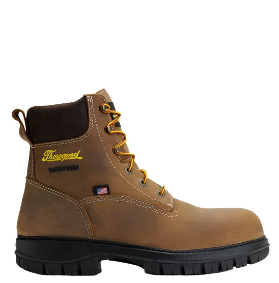 Quilt Soft Thorogood Men's Genesis Series Chestnut Brown 6 Waterproof Nano Safety Toe Lace Up Work Boot 804-4149