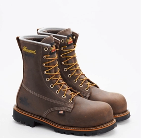 Built Tough Comfortable Feeling Thorogood American Legacy 8" Crazyhorse Leather Waterproof Nano Toe Safety Toe Lace Up Work Boots 804-4248