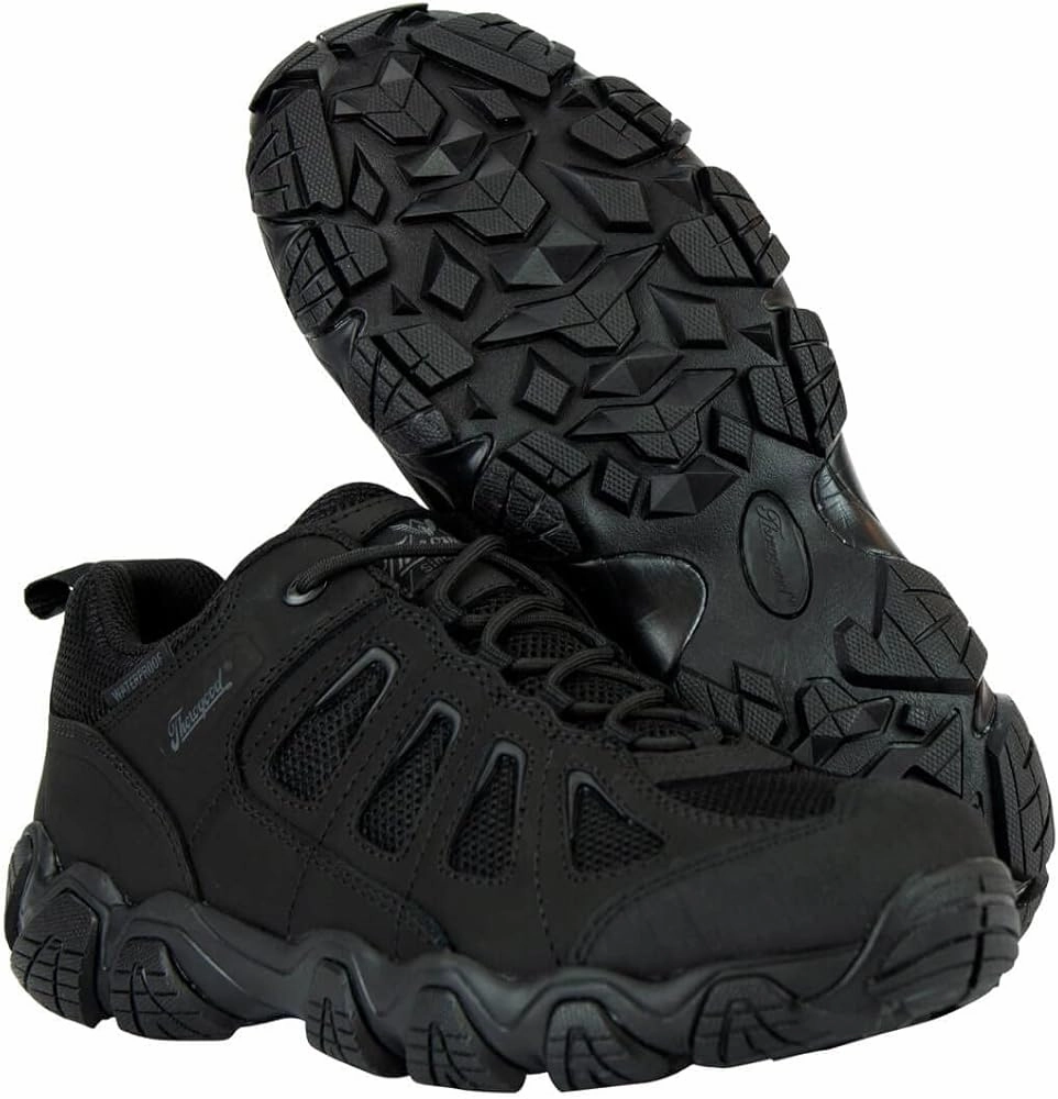 Comfy Fit Frost Protection Shoes Thorogood Crosstrex Black Leather/Mesh BBP Waterproof Oxford Hiker Work Shoes 834-6293