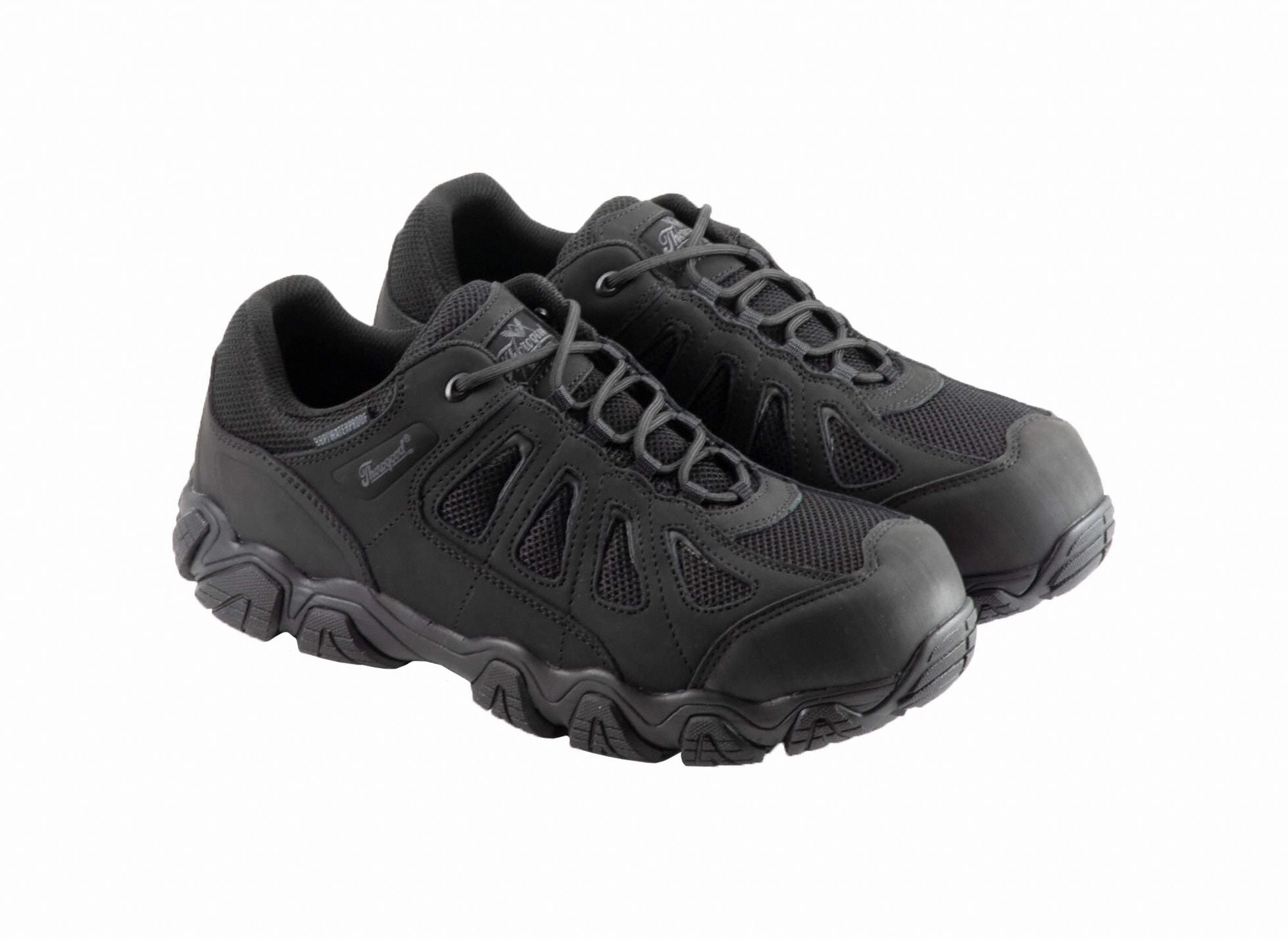Comfort Padding Thorogood Crosstrex Black Leather/Mesh BBP Waterproof Oxford Hiker Work Shoes 834-6293