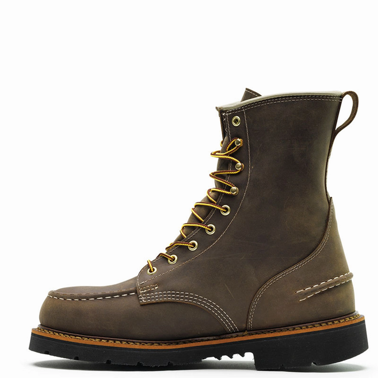 Thorogood Men's 1957 Series 8 Crazyhorse Leather Waterproof Moc Toe Lace Up Work Boots 814-3890 Oil-Resistant Flexible Outsole