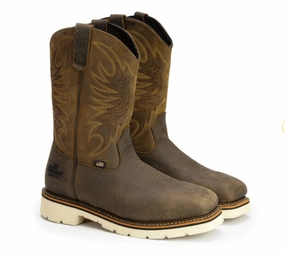 Thorogood Men's American Heritage 11 Wellington Crazyhorse Leather Steel Toe Square Toe Western Work Boots 804-4331 All Day Comfort Bendable