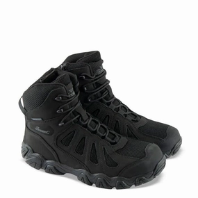 Wide Cut Thorogood Men's Black Crosstrex Series Composite Toe Side Zip BBP Waterproof 6" Hiking Boots 804-6290