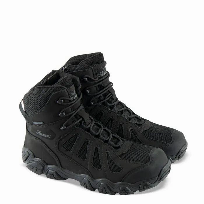 Multi   Purpose Street Ready Thorogood Men's Black Crosstrex Series Composite Toe Side Zip BBP Waterproof 6" Hiking Boots 804-6290