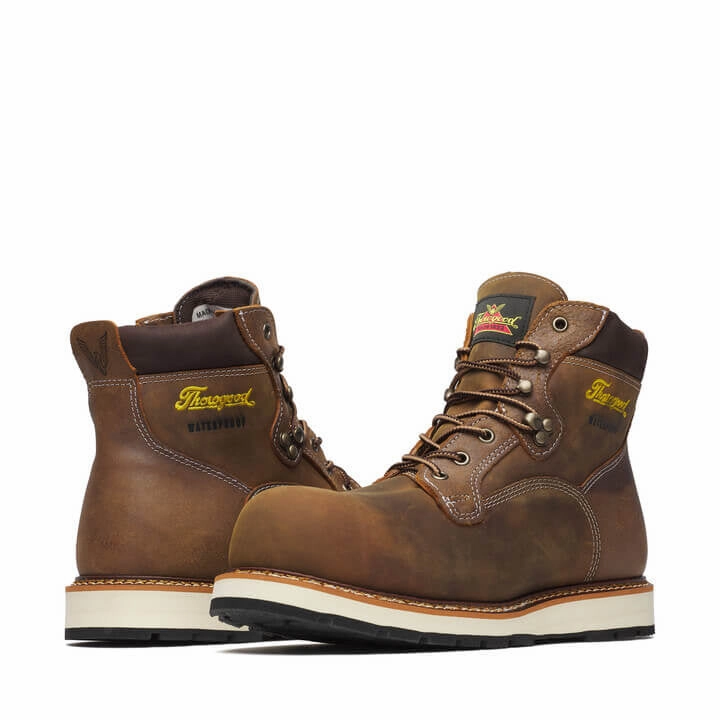 Korean Trend Mesh Panel Thorogood Men's Iron River Series 6" Waterproof Composite Toe Lace Up Work Boot 804-4146