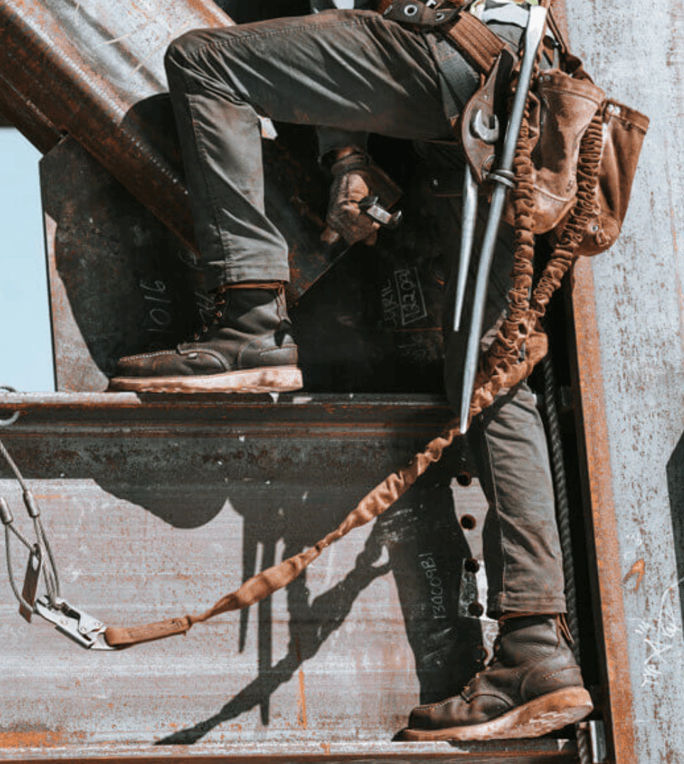 Thorogood Mens 8" Briar Pitstop Leather Waterproof Lace Up Wedge Sole Work Boots 814-3800 Cushioned heel