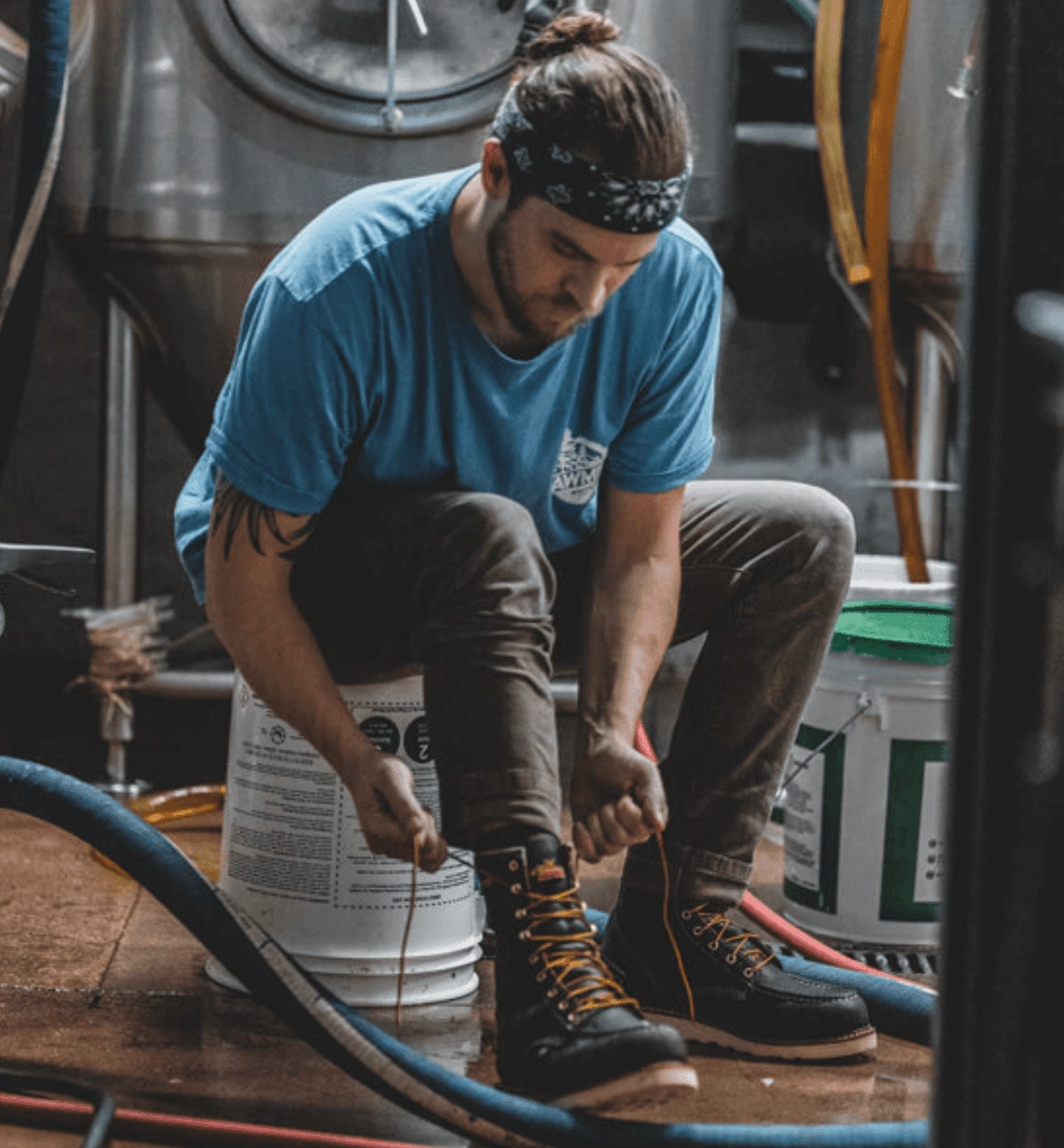 Thorogood Mens 8" Briar Pitstop Leather Waterproof Lace Up Wedge Sole Work Boots 814-3800 Slim Line