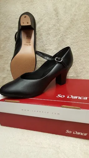 2" Thery -- Instep Strap Character Shoe -- Black sports Club Edge