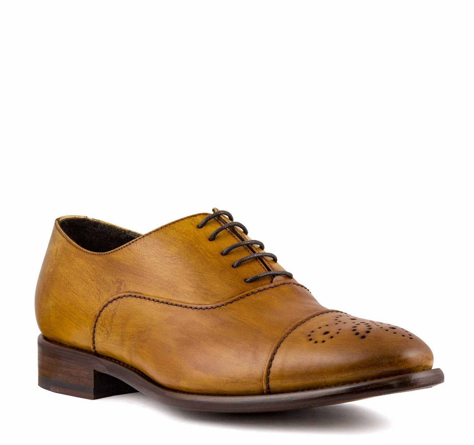 Calzoleria Toscana Taormina 2361 Men's Oxford in Caramel - On The EDGE