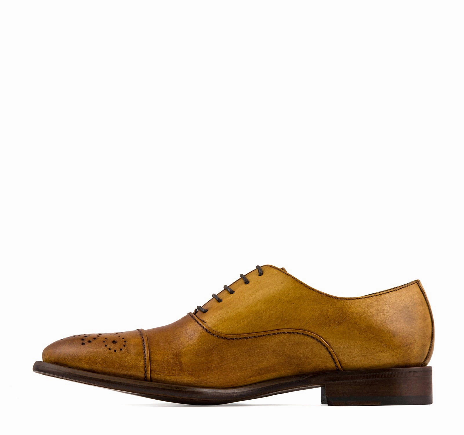 Calzoleria Toscana Taormina 2361 Men's Oxford in Caramel Moist Guard Daily Comfort