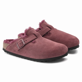Season Ease Boston Shearling | Suede | Maroon