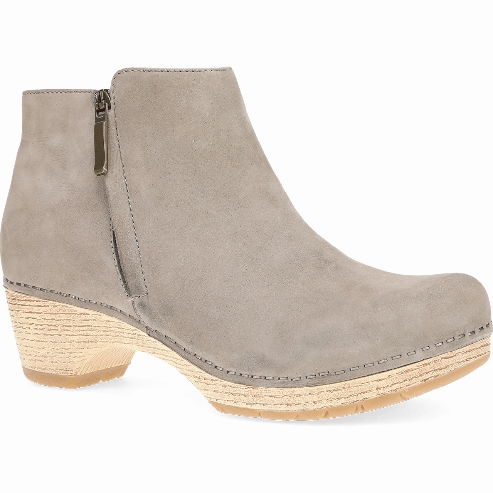 Lizanne | Milled Nubuck | Taupe Lace Up Style Garden Mood