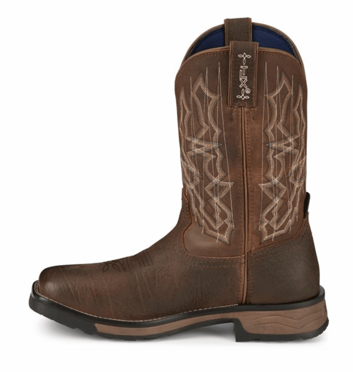 Tony Lama Men's Hickory Waterproof Anchor Square Toe Western Work Boots TW3416 Comfort footbed Comfort Oriented