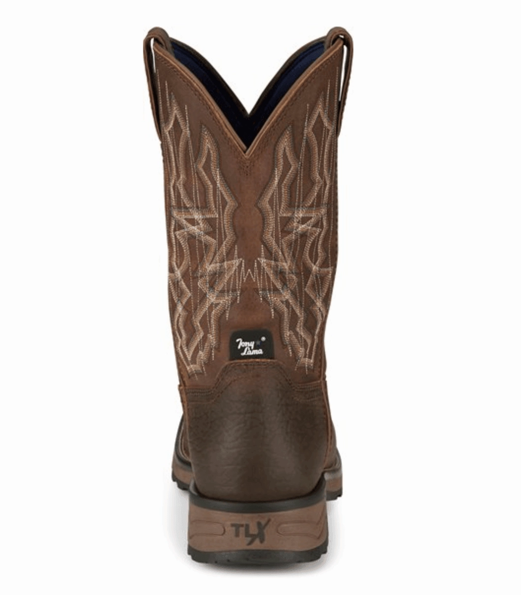 Tony Lama Men's Hickory Waterproof Anchor Square Toe Western Work Boots TW3416 Daily Comfort Comfort collar