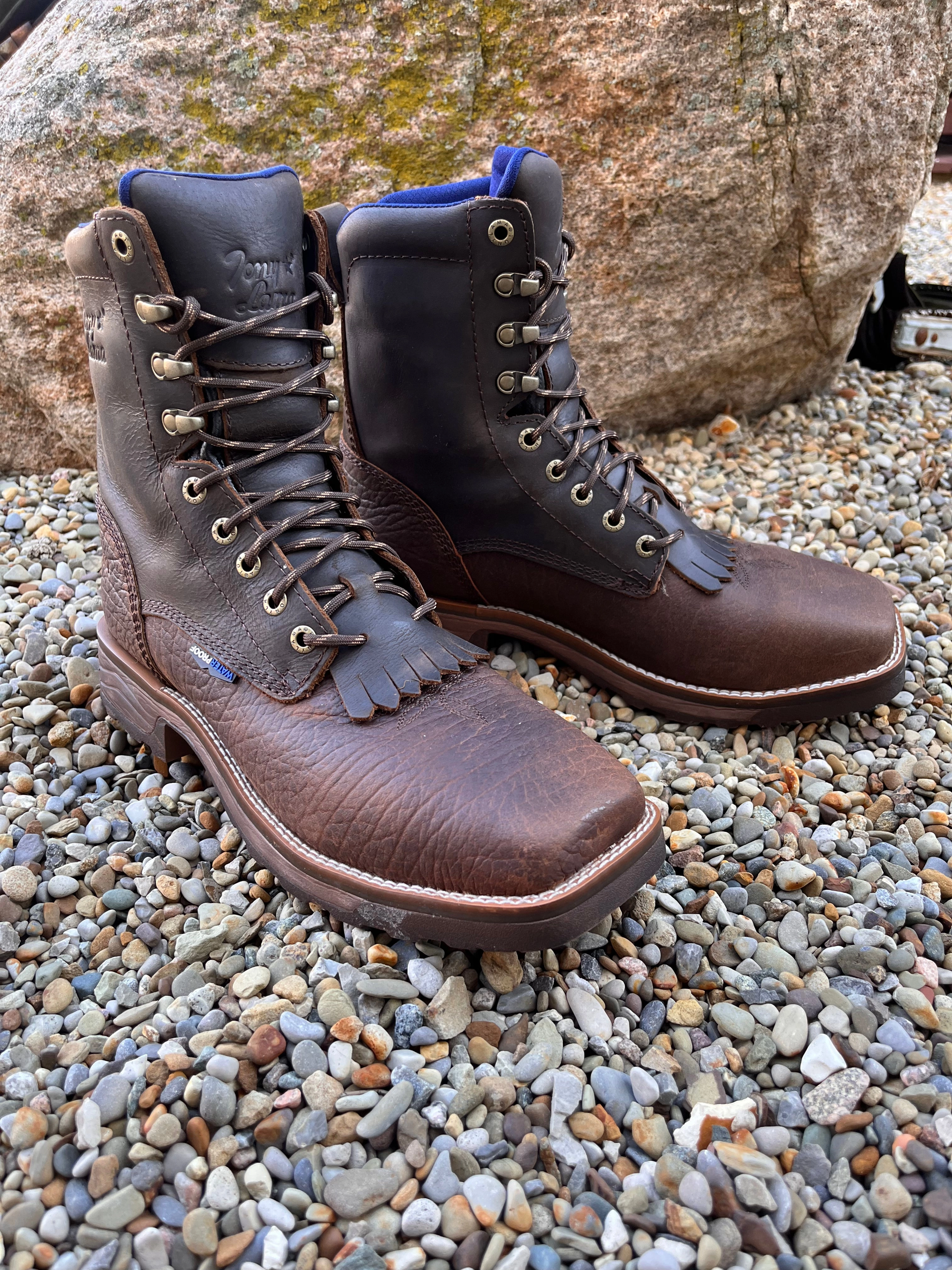 Nylon Material Relaxed Vibe Tony Lama Men's High Range Pecan Brown Comp Toe Waterproof Work Boots TW3430