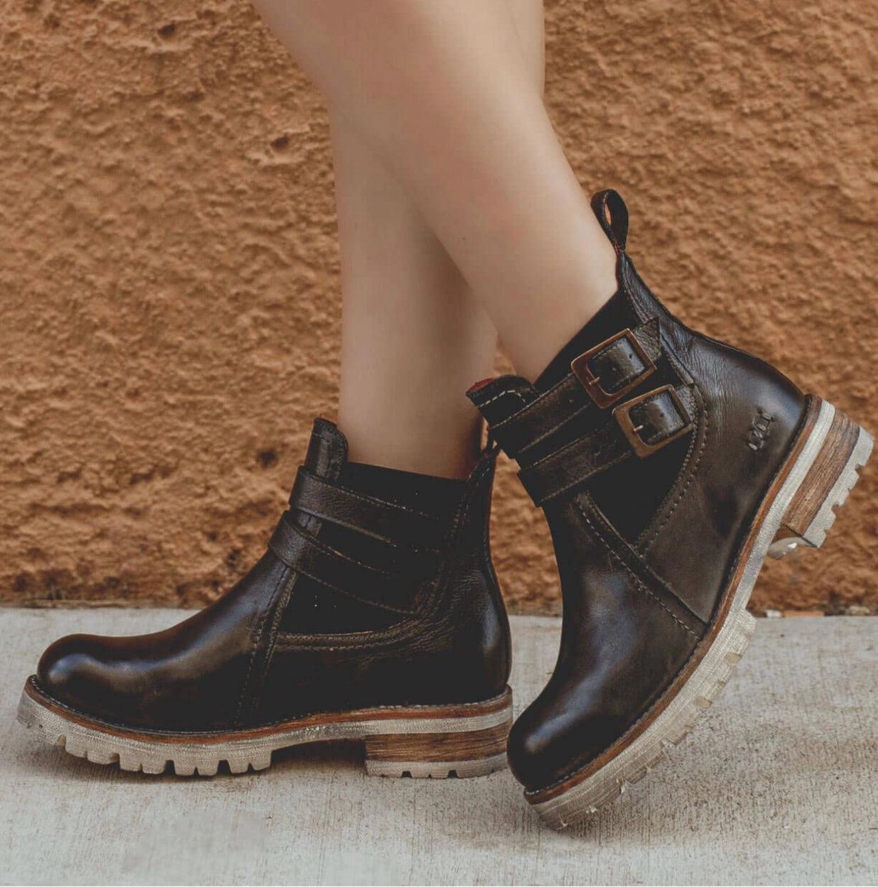 Bed Stu Women's Ginger Black Rustic Leather Ankle Booties Boots F393019 chemical-resistant