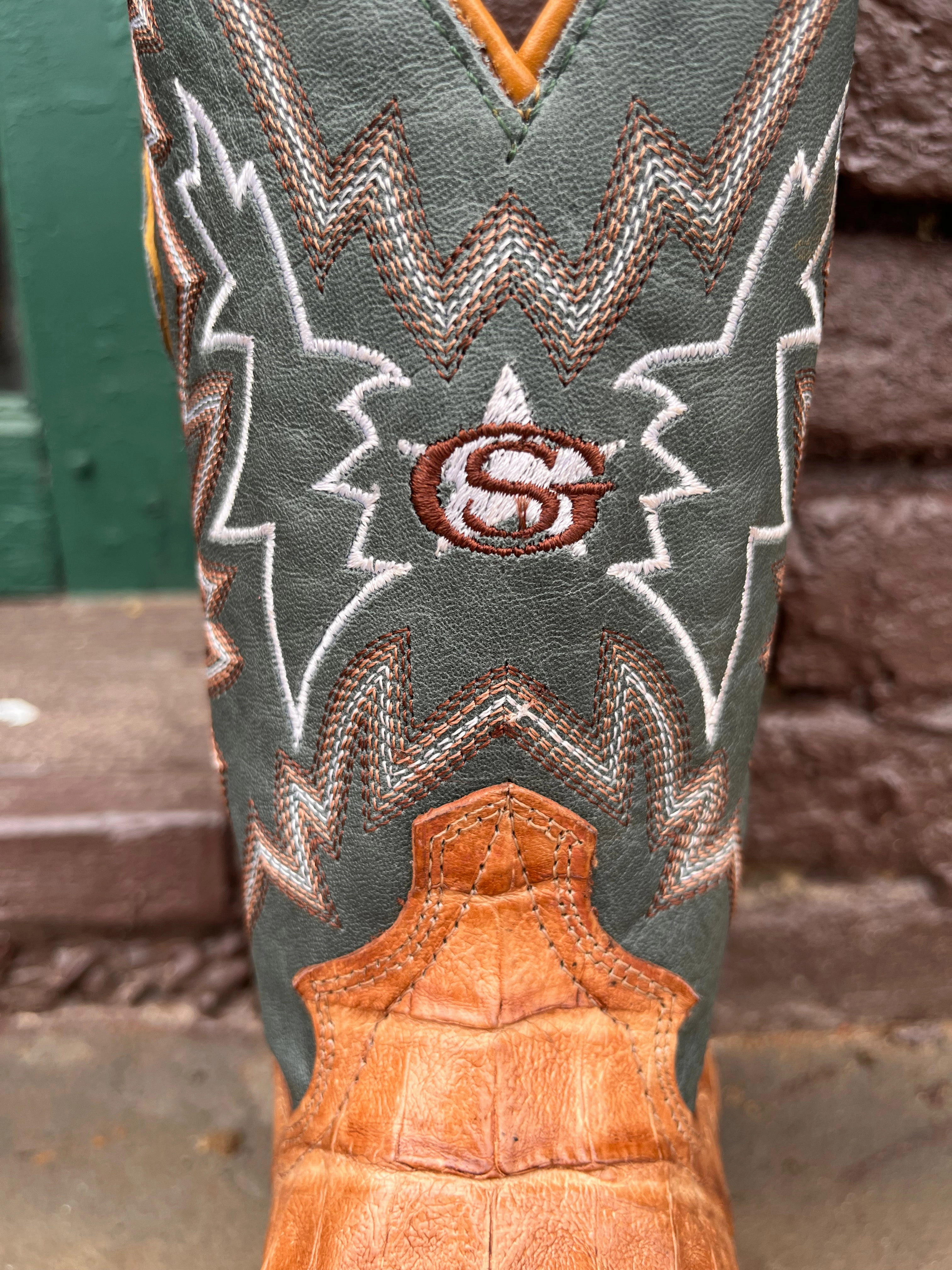 Justin Men's George Strait Haggard Tan Caiman Square Toe Cowboy Boot GR5706 Durable Arctic Cold