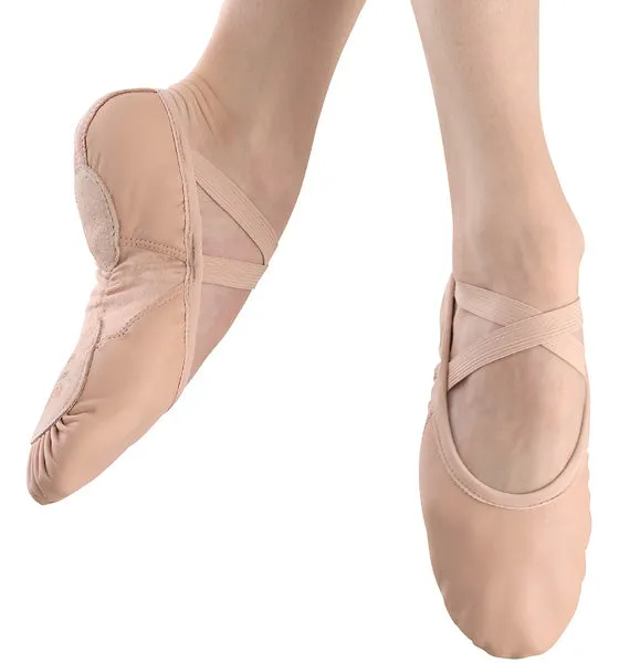 Medley Leather -- Split Sole Ballet Slipper -- Pink Queen Fit All Terrain Stylish Commuters
