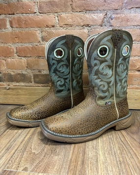 Reliable Footwear Justin Men's Rush Mocha Brown Water Buffalo Western Work Boot SE7403