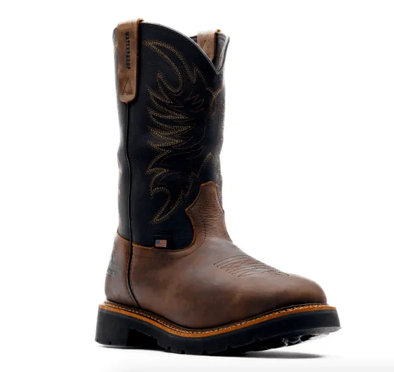 Protective Gear Comfortable Boots Thorogood Men's American Heritage Brown Leather & Black Top Waterproof Wellington Western Work Boots 814-4330