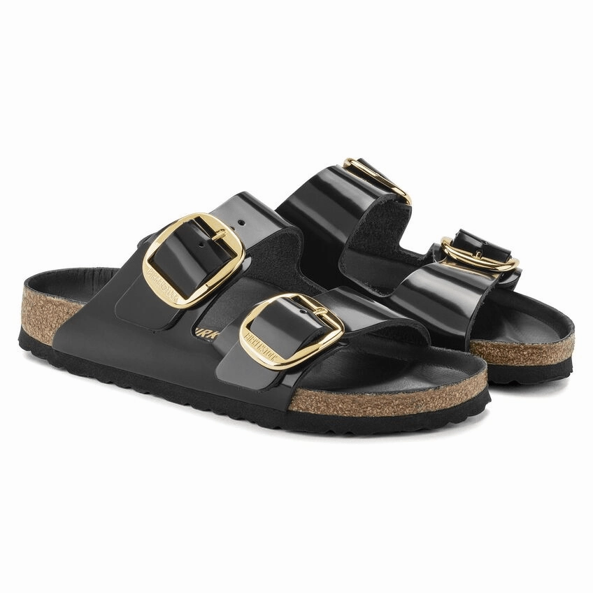 Relax Mode Arizona | Big Buckle | Patent Leather | Black