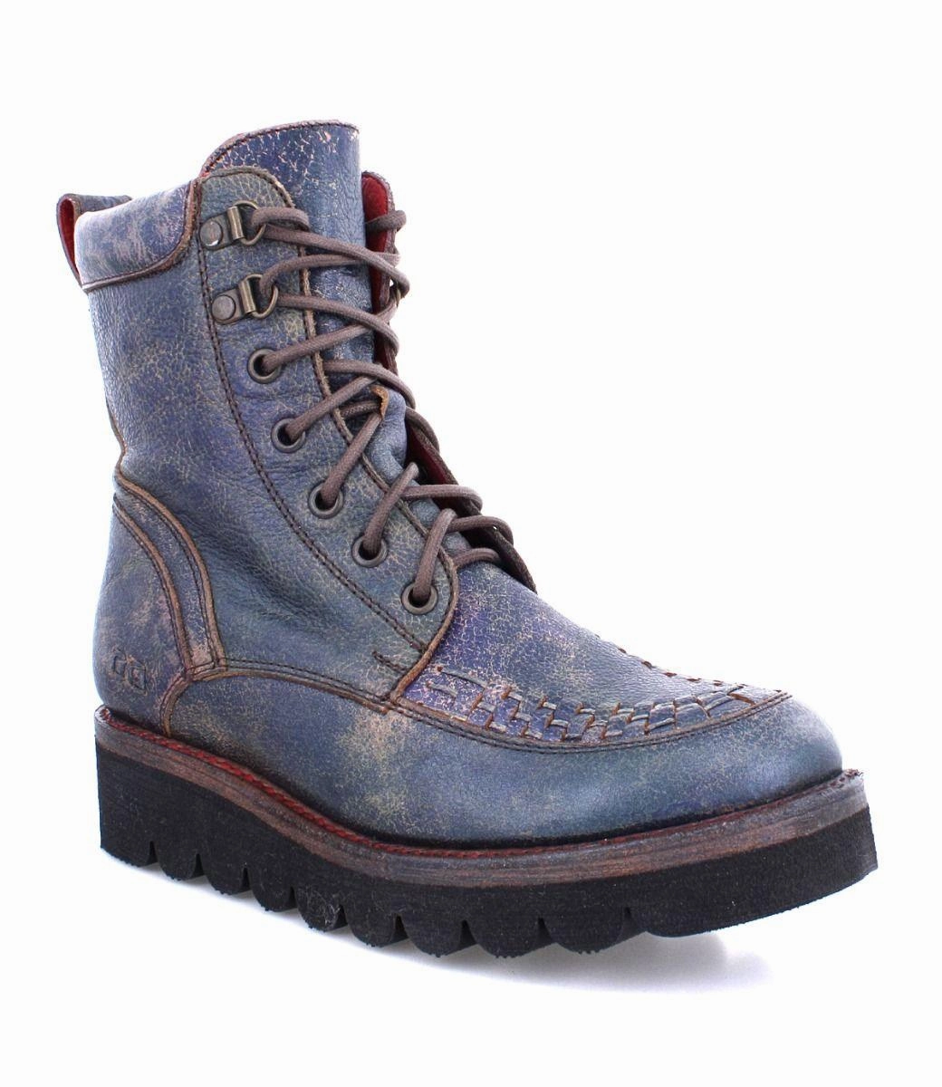 Bed Stu Women's Elisha II Aster Purple Lux Leather Lace Up Boots ASPPLX Firm Hold