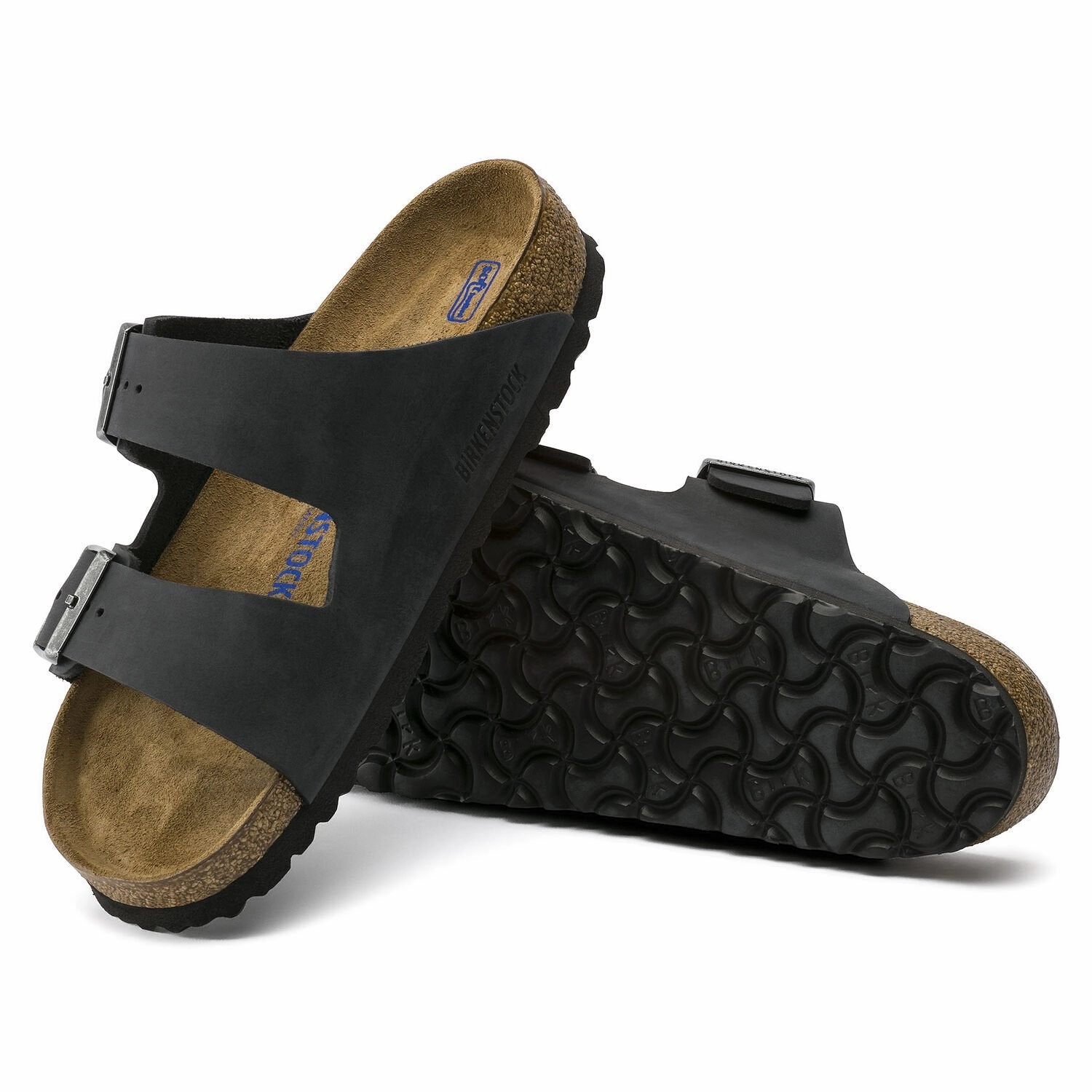 Relaxing Sandals Arizona | Soft Footbed | Oiled Leather | Black