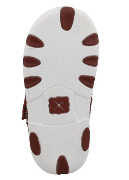 Twisted X Infant & Toddler Hooey Maroon Serape Driving  Baby Shoes IHYC005 Multi Terrain